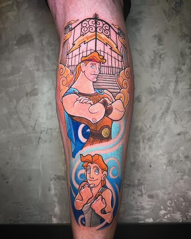 Cartoon Hercules tattoo