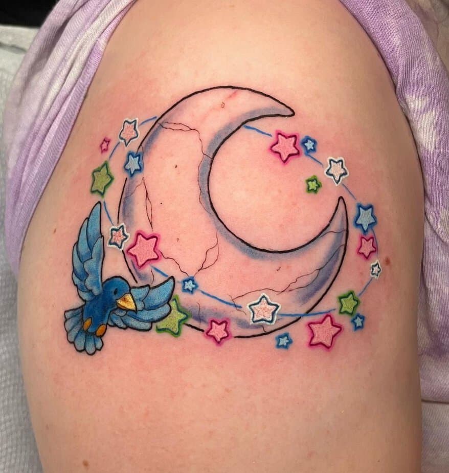 18 Stunning Crescent Moon Tattoos That Are Out Of This World