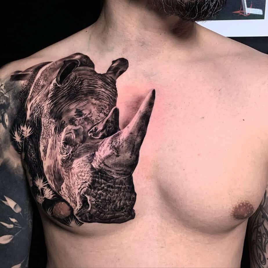 20 Interesting Rhinoceros Tattoos To Celebrate Your Strength