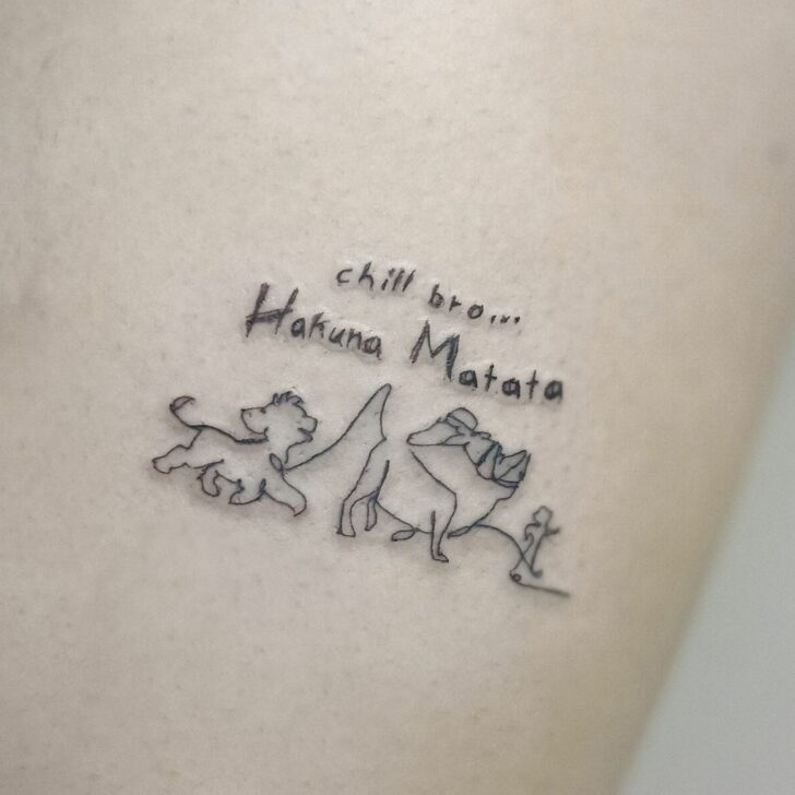 18 Fun Hakuna Matata Tattoos To Live By