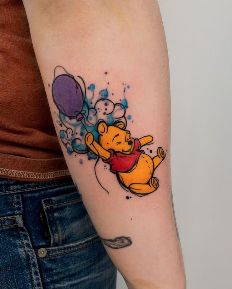 Dreamy Winnie the Pooh tattoo