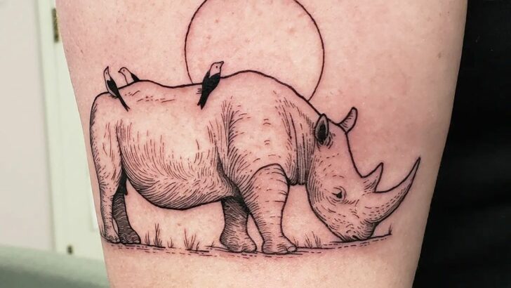 20 Interesting Rhinoceros Tattoos To Celebrate Your Strength