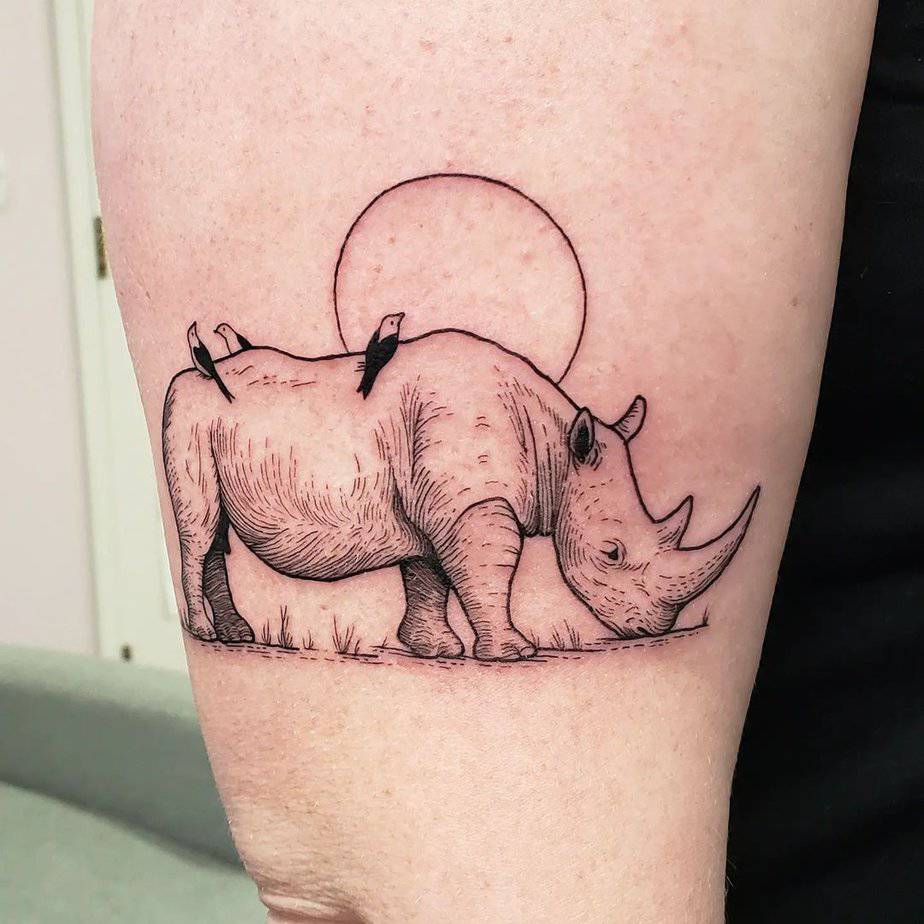 20 Interesting Rhinoceros Tattoos To Celebrate Your Strength