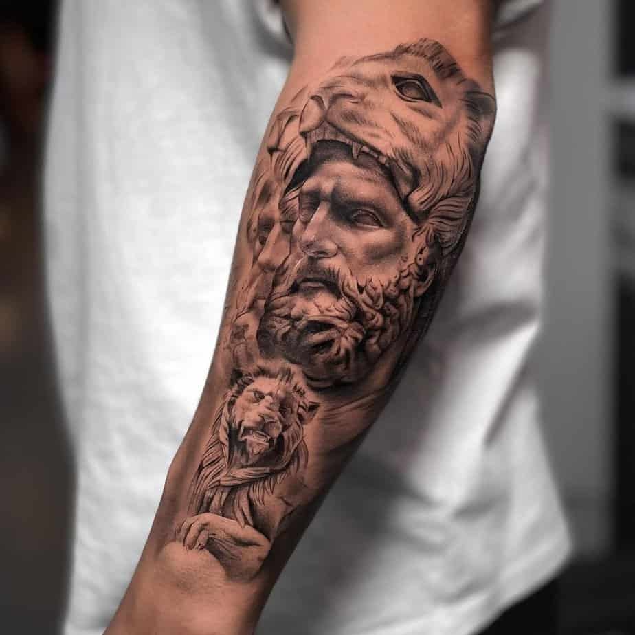 Forearm Hercules tattoo