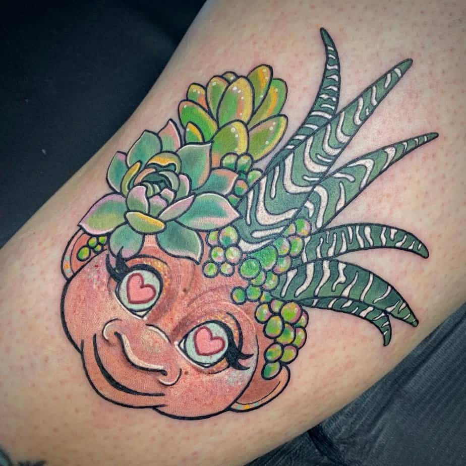 Fun succulent tattoo