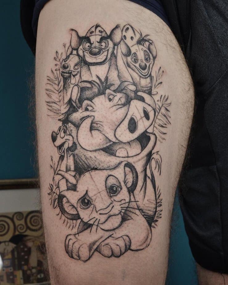 Graphic Hakuna Matata tattoo