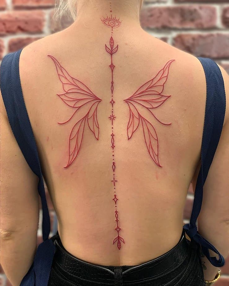 Incredible fairy wings tattoo