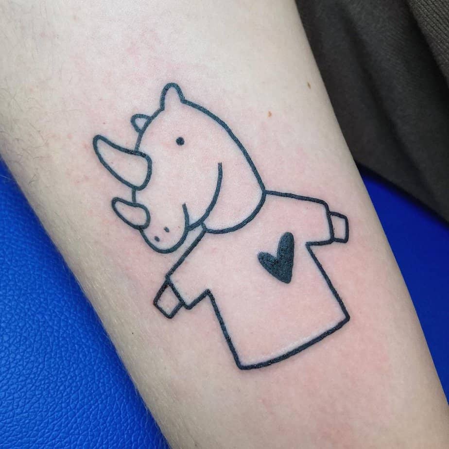 Little rhinoceros tattoo