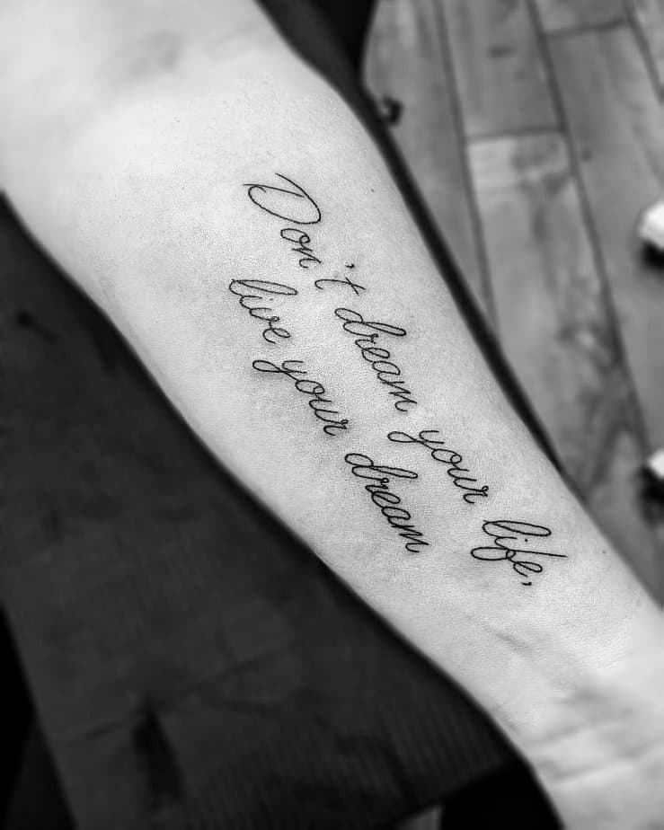 18 Inspirational Forearm Quote Tattoos For Personal Motivation