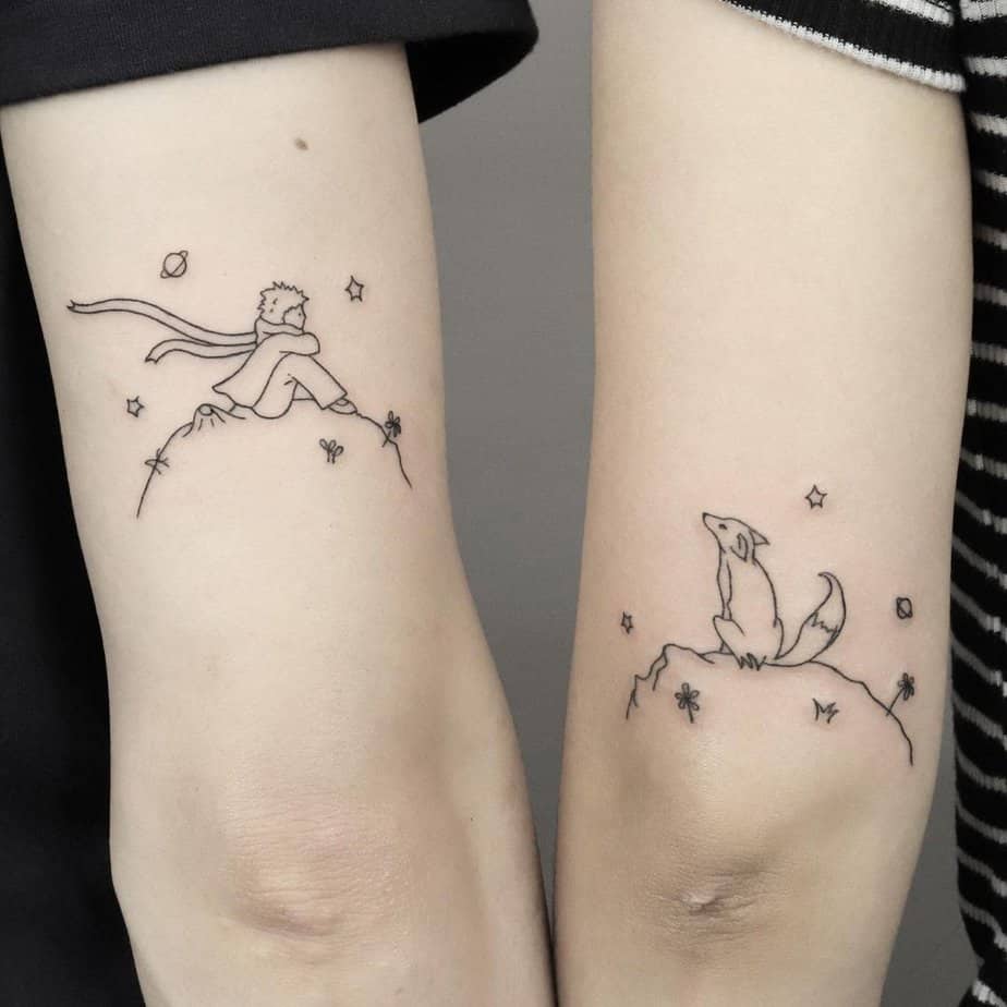 Matching Little Prince tattoos