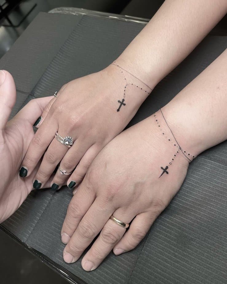 18 Divine Rosary Tattoos For Embodying Spiritual Strength