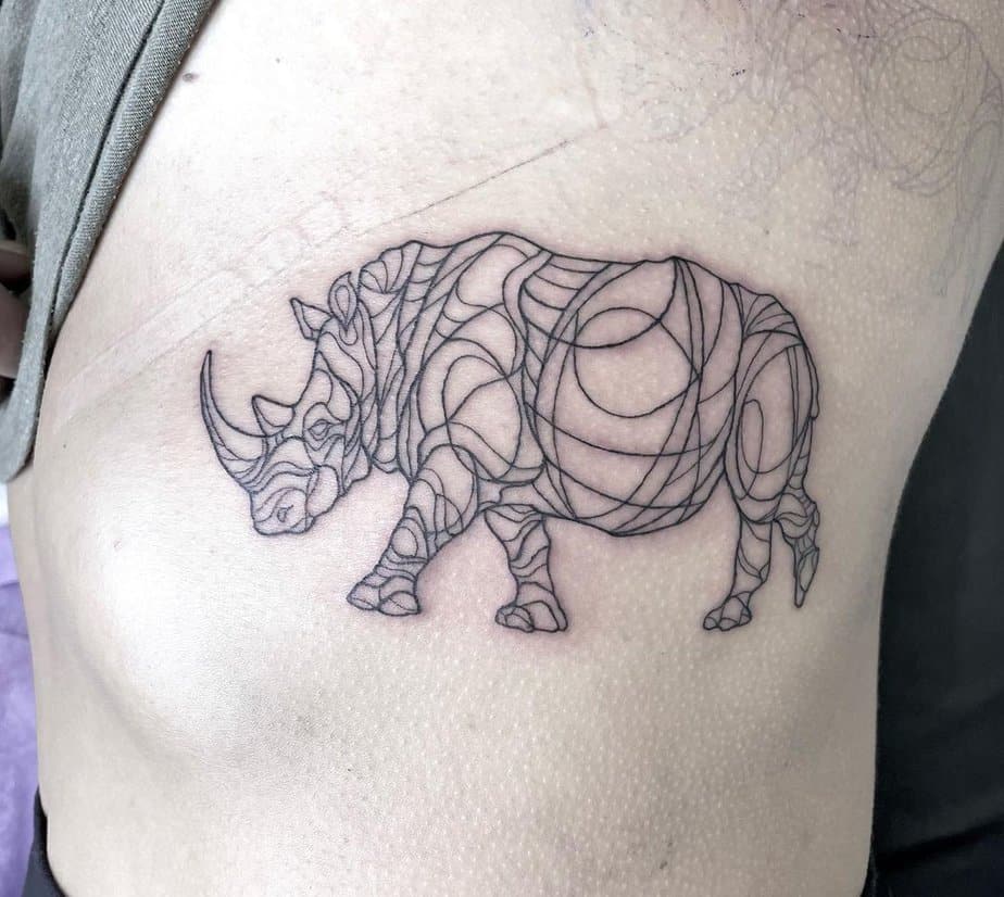 20 Interesting Rhinoceros Tattoos To Celebrate Your Strength