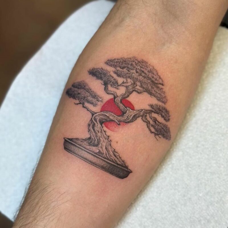 19 Intricate Bonsai Tree Tattoos For A Balanced Spirit