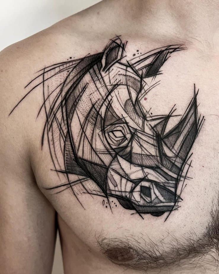 20 Interesting Rhinoceros Tattoos To Celebrate Your Strength