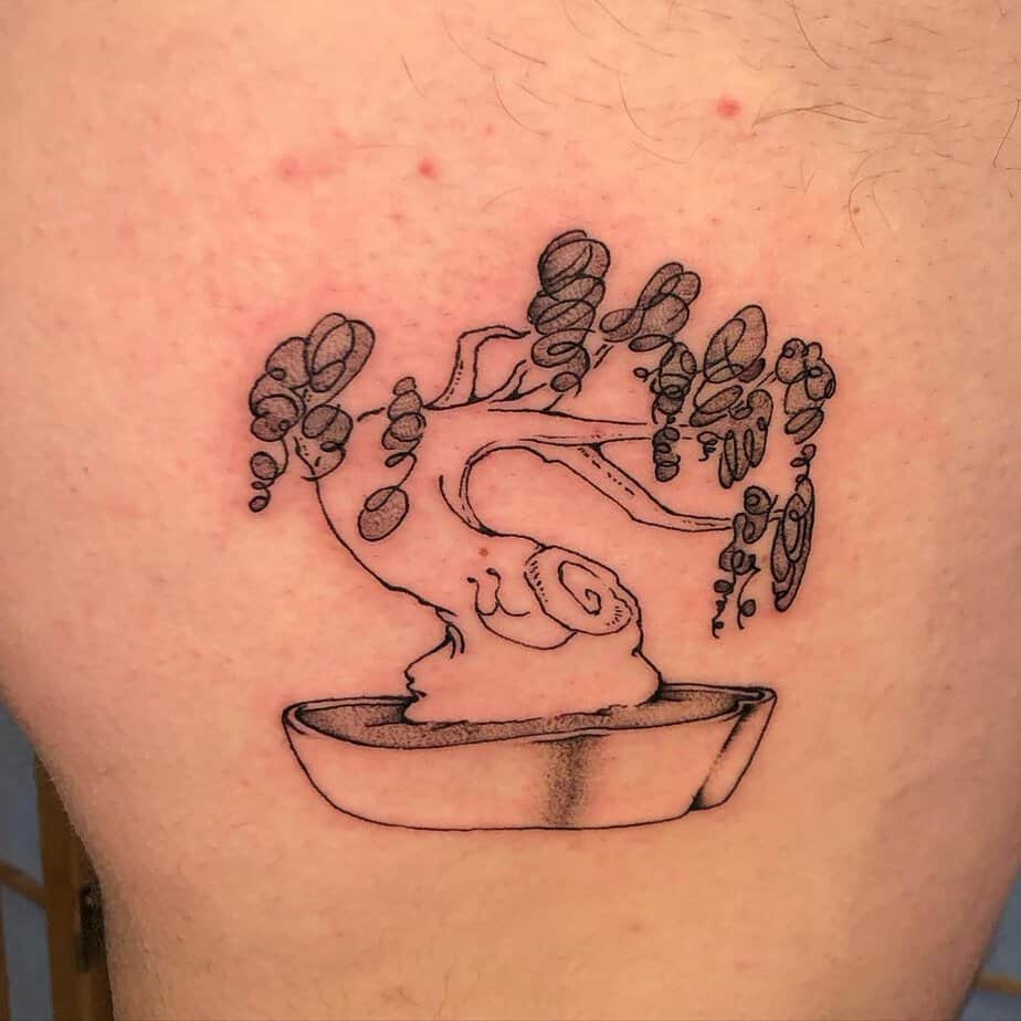 Snail bonsai tree tattoo