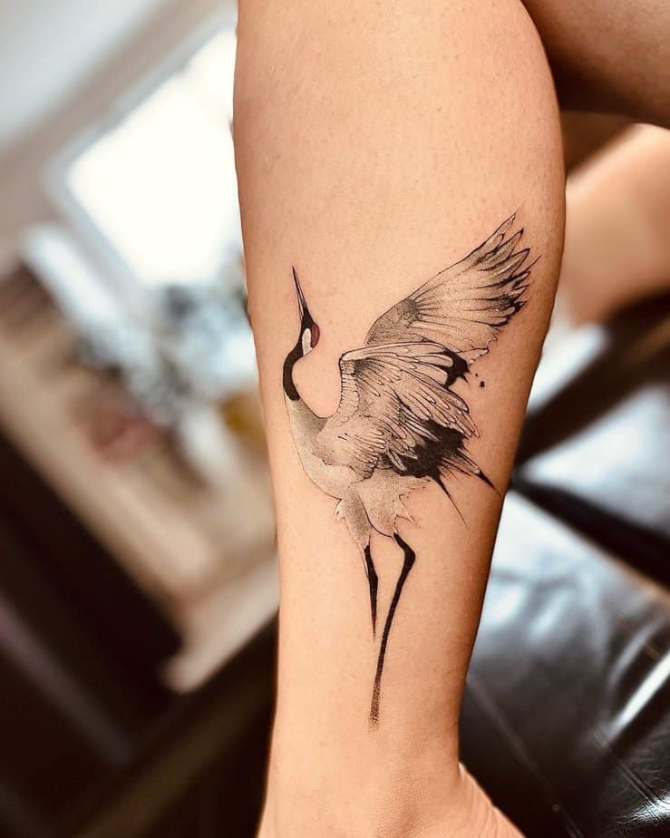 20 Fascinating Crane Tattoo Ideas And Their Meanings