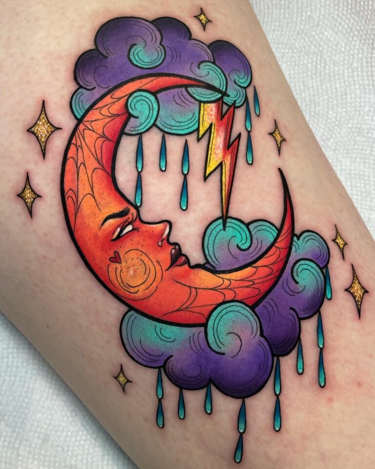 18 Stunning Crescent Moon Tattoos That Are Out Of This World