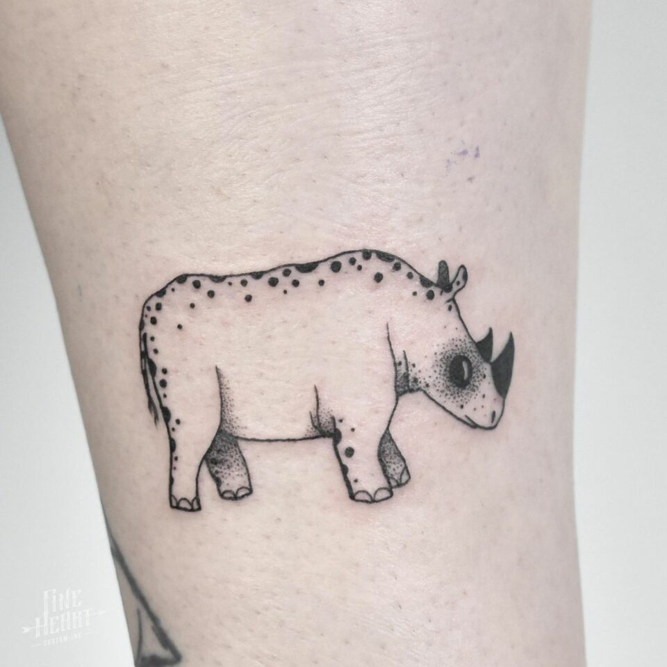 20 Interesting Rhinoceros Tattoos To Celebrate Your Strenght