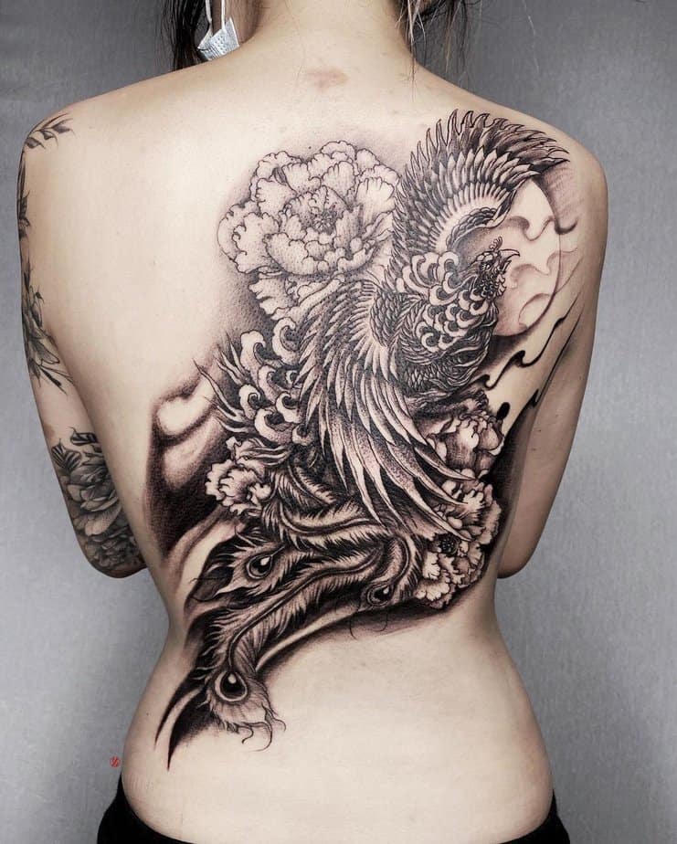 The phoenix and the peony
