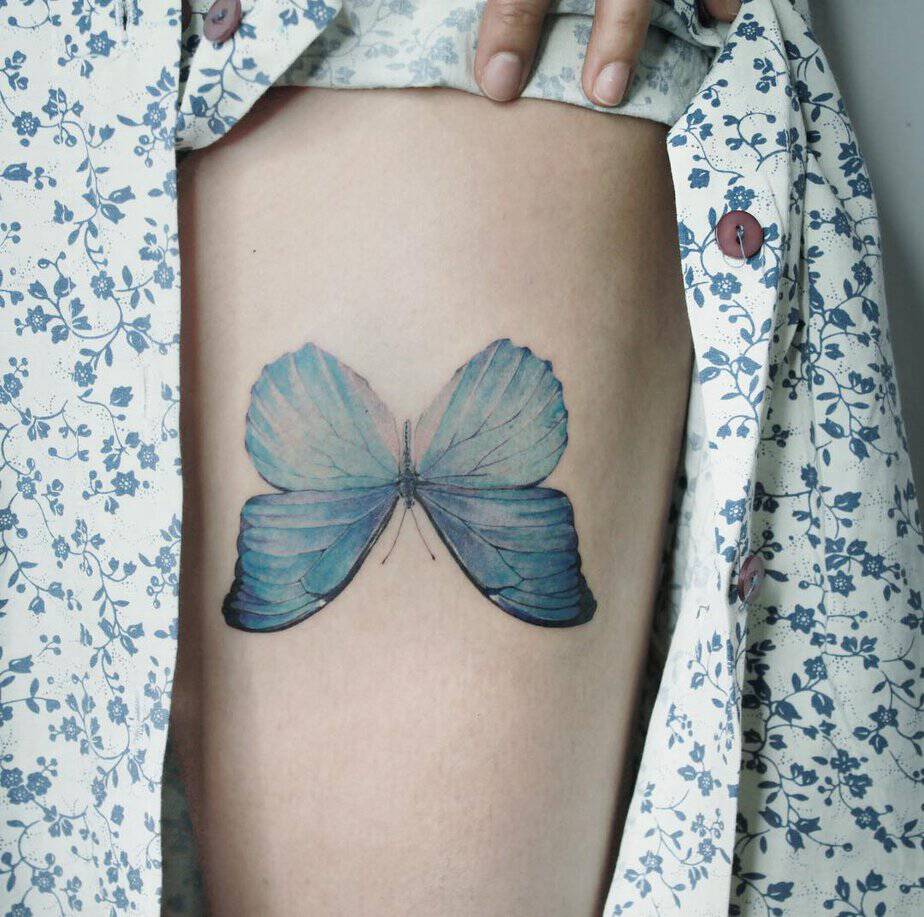 20 Flutter-ing Blue Butterfly Tattoo Ideas For Your Next Ink