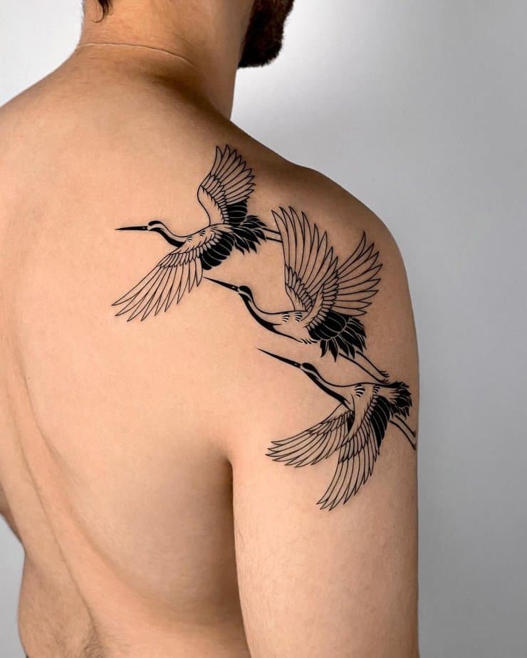 20 Fascinating Crane Tattoo Ideas And Their Meanings