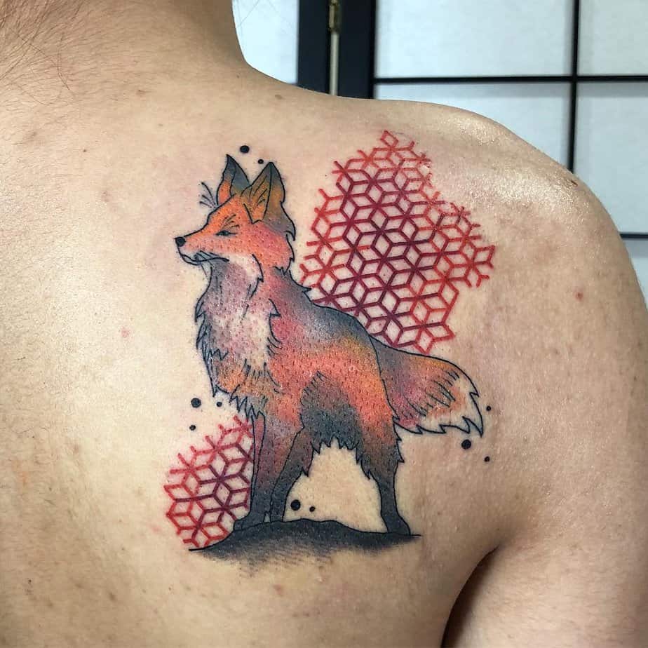 20 Fur-Tastic Geometric Fox Tattoos That Are Wildly Unique