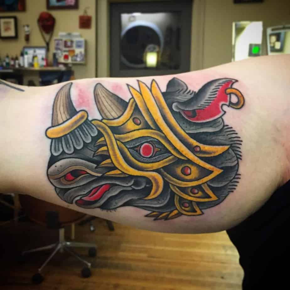 20 Interesting Rhinoceros Tattoos To Celebrate Your Strength