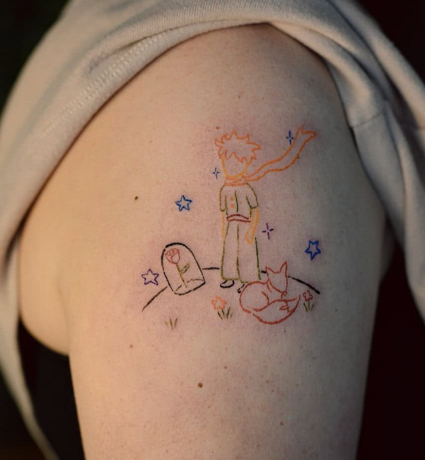 Whimsical Little Prince tattoo 1
