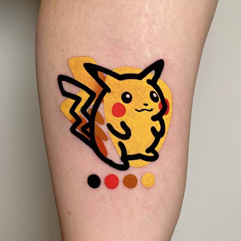 1. Pikachu with a pop of color