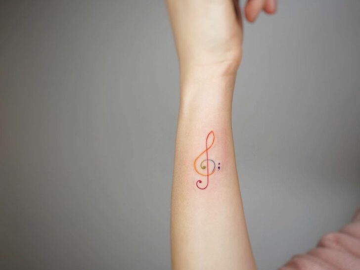 19 Treble Clef Tattoo Designs That Hit All The Right Notes
