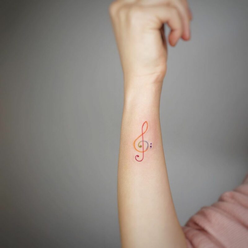 19 Treble Clef Tattoo Designs That Hit All The Right Notes