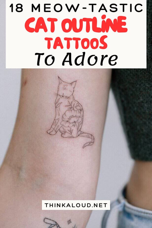 18 Meow-tastic Cat Outline Tattoos To Adore