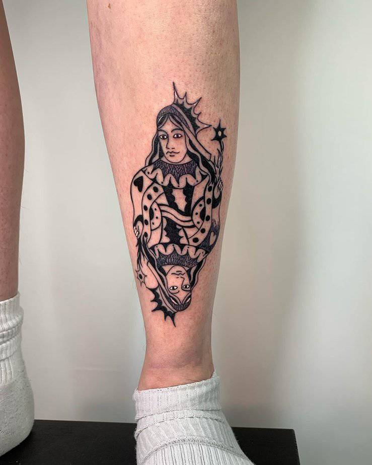 All Hail These 20 Stunning Queen Of Hearts Tattoo Designs