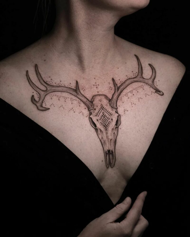 20 Jaw-Dropping Deer Skull Tattoo Ideas That You Will Hold Dear