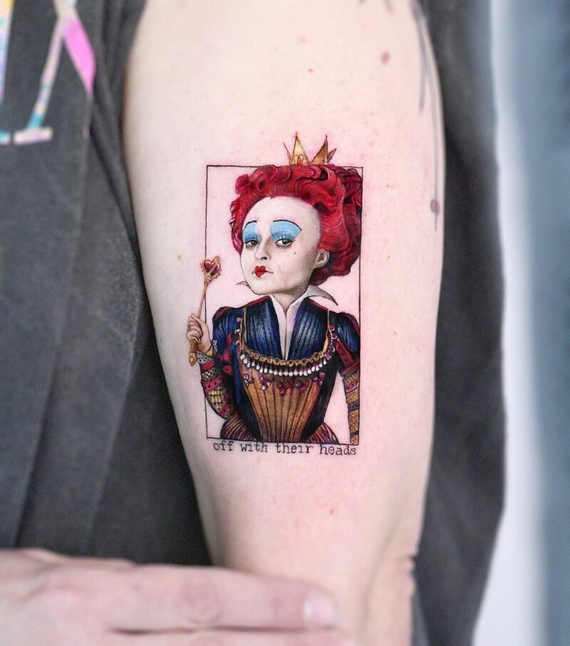 All Hail These 20 Stunning Queen Of Hearts Tattoo Designs