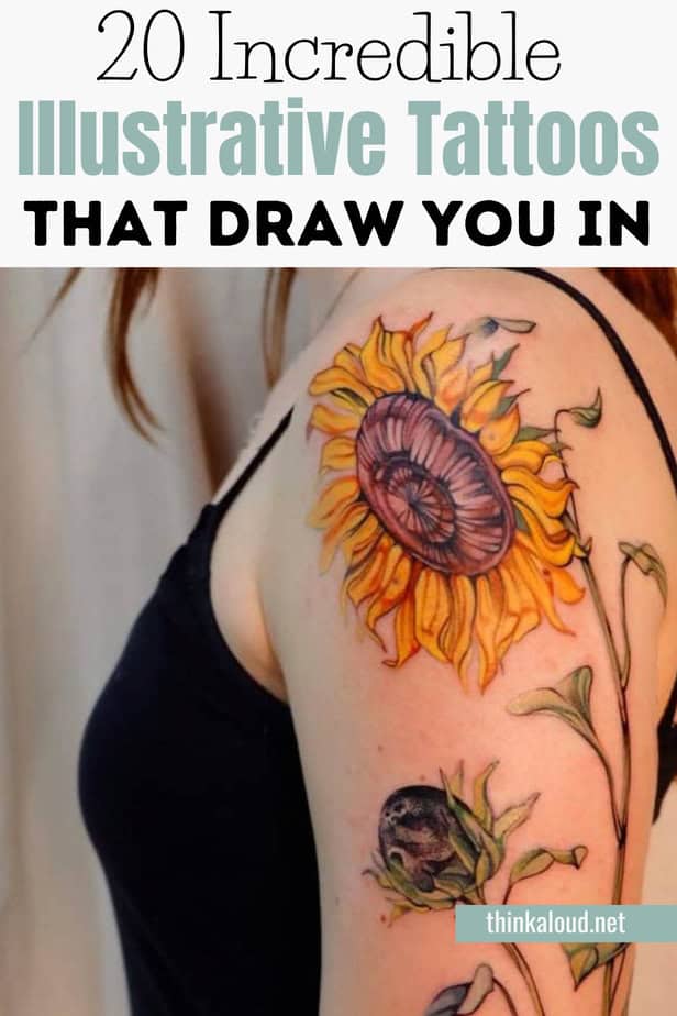 20 Incredible Illustrative Tattoos That Draw You In