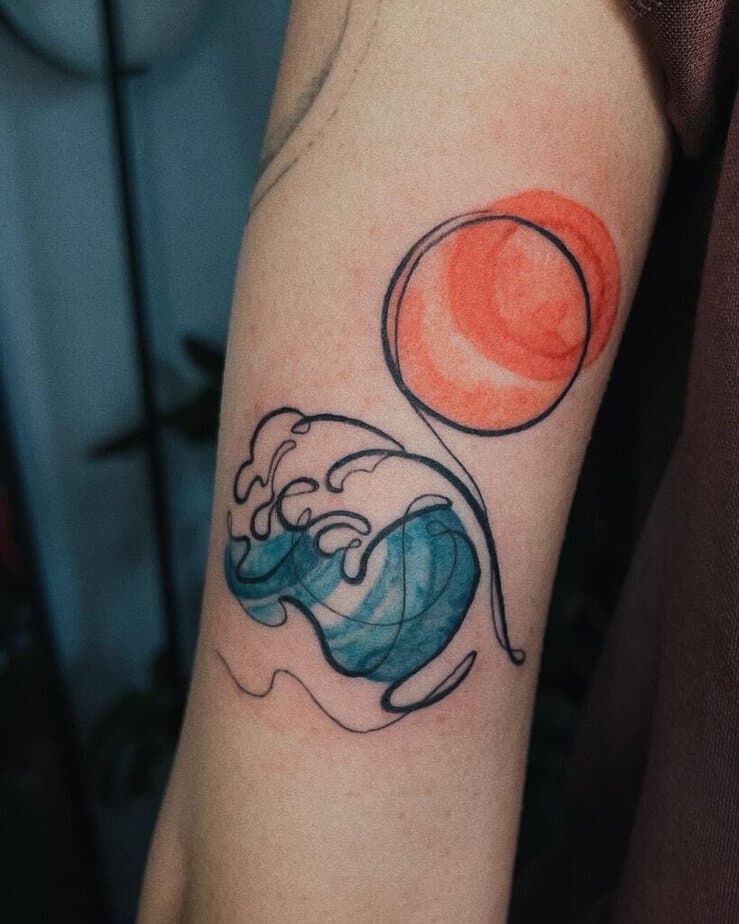 20 Satisfying Wave Tattoo Ideas For Ocean Lovers