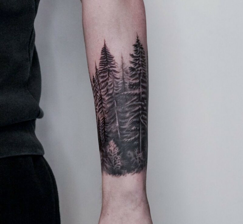 s-20 Forest Sleeve Tattoo Designs to Pine For