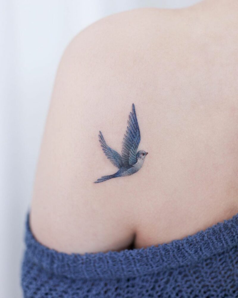 20 Bluebird Tattoo Designs That Capture The Beauty Of Flight