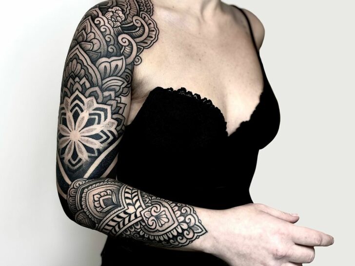 20 Geometric Sleeve Tattoo Designs That Are Picture Perfect