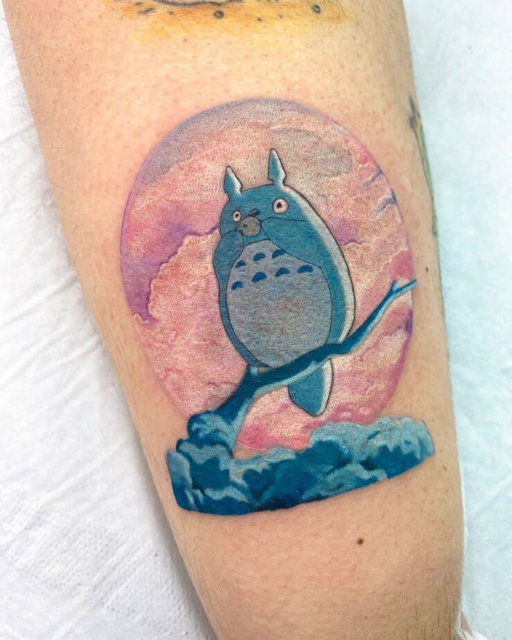 8. Totoro in the clouds—a pastel daydream