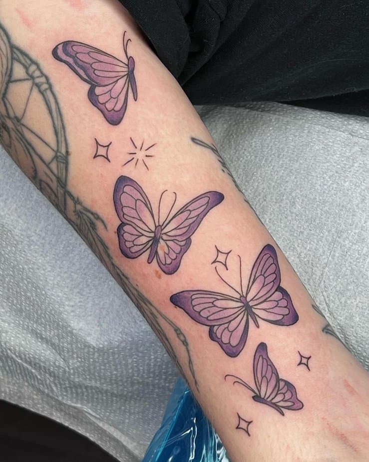 19 Gorgeous Purple Butterfly Tattoos To Inspire Hope And Growth