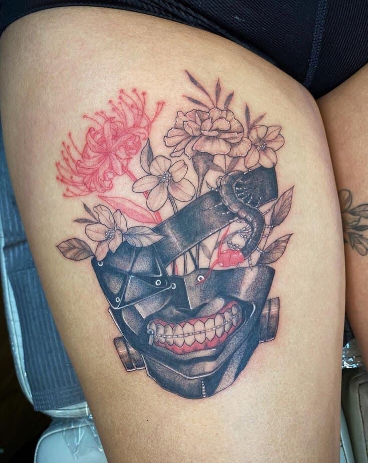 Artistic Tokyo Ghoul tattoo