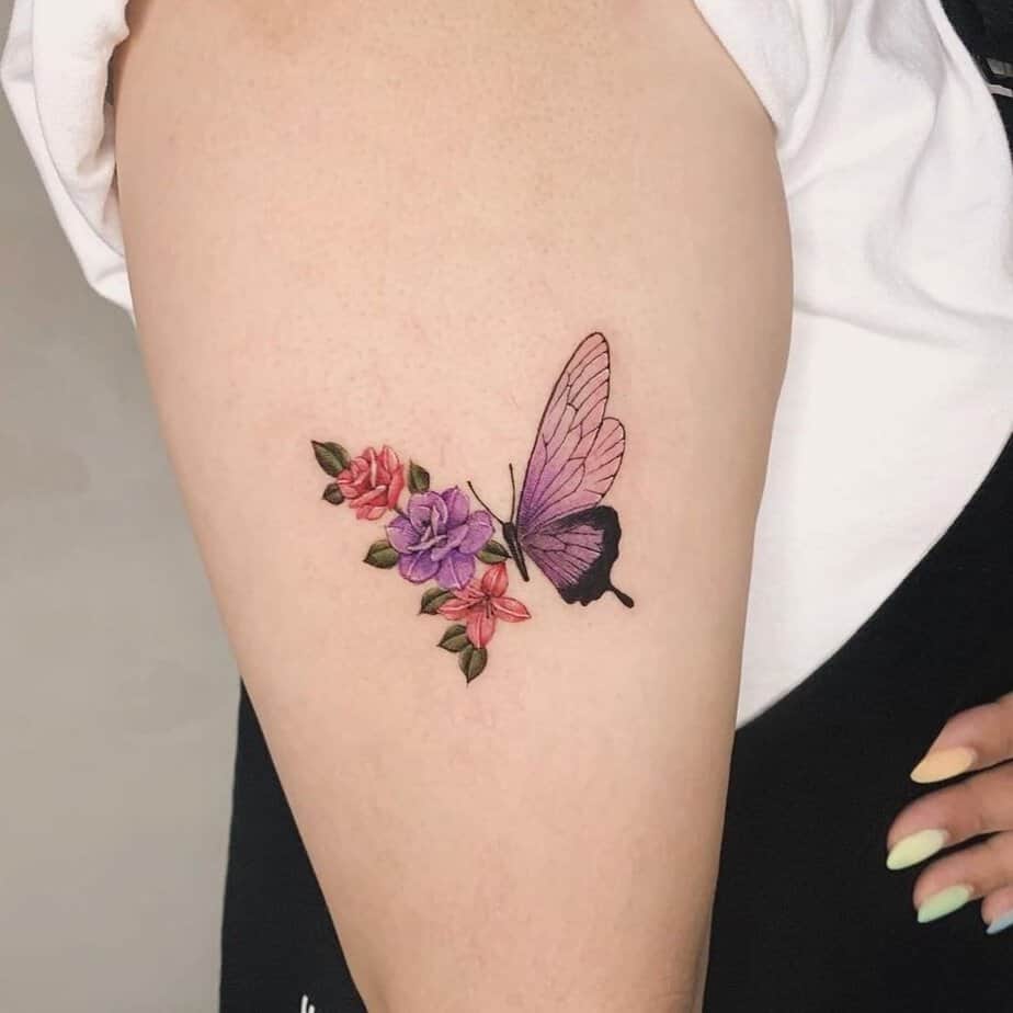 19 Gorgeous Purple Butterfly Tattoos To Inspire Hope And Growth