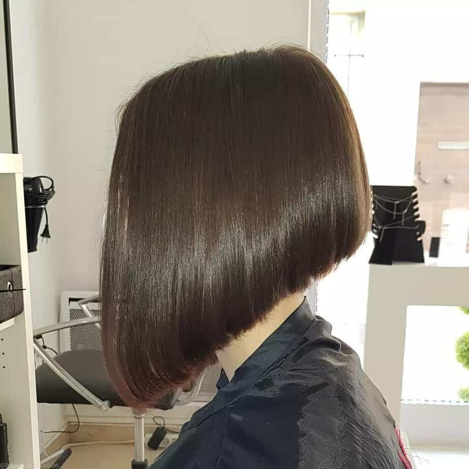 Deep brown bob