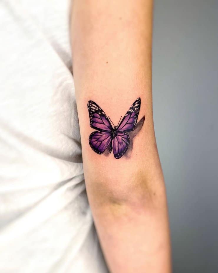 19 Gorgeous Purple Butterfly Tattoos To Inspire Hope And Growth