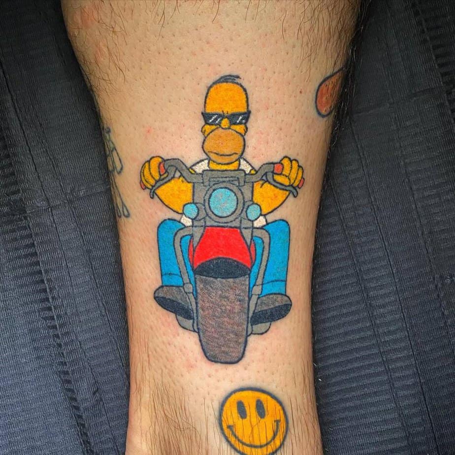 Homer Simpson tattoo