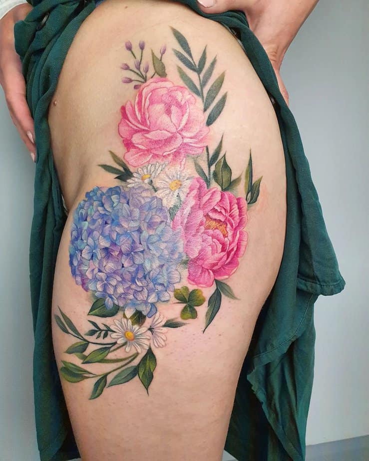 19 Breathtaking Hydrangea Tattoos To Celebrate Nature's Beauty