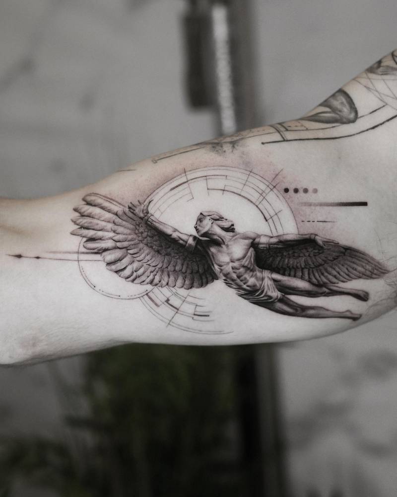 Icarus tattoo 1