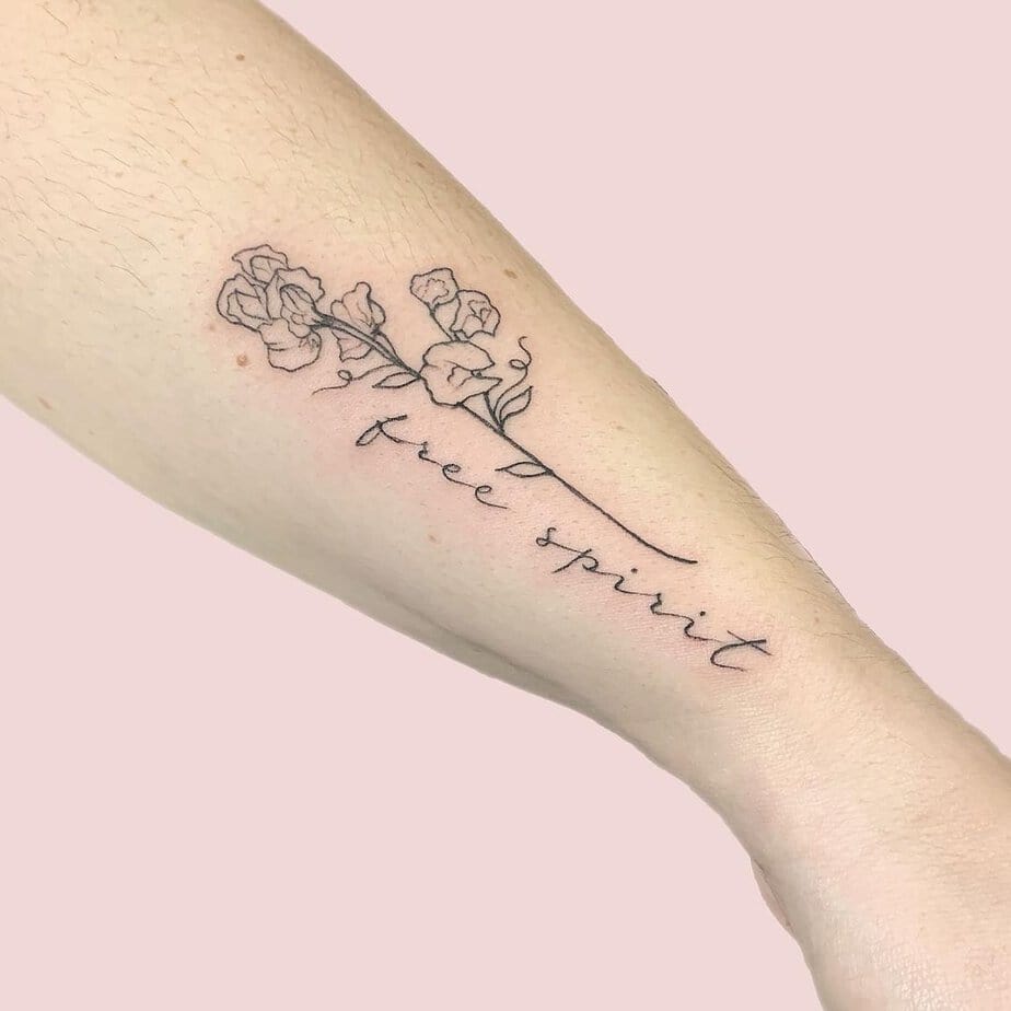 19 Delicate Sweet Pea Tattoo Ideas to Ink a Garden of Delight